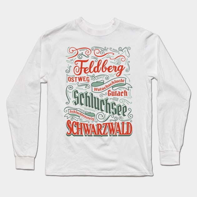 Schwarzwald Motiv zum Wandern Long Sleeve T-Shirt by MarkusShirts